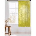 thumbnail image 3 of Sheer Curtains 63 Inch Length, Boho Flowers Semi Sheer Curtains Light Filtering Window Treatment, Yellow Floral Vintage Bohemian Watercolor Privacy Voile Drapes for Living Room Bedroom 52x63 Inch, 3 of 7