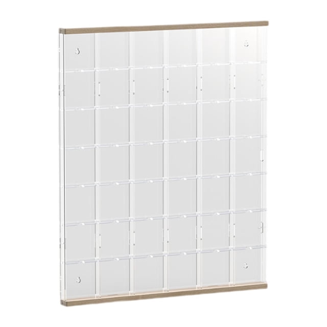 Bunblic Badges Collection Box Transparent Acrylic Multifunction Storage Collection Box Pin Display Case for Collectibles Jewelry Pins 42 grids