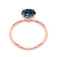 thumbnail image 4 of Mauli Jewels Women's 2.00 Ctw Blue Round Moissanite Solitaire Ring in 10K White, Rose, and Yellow Gold, 4 of 6