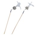 thumbnail image 1 of Cat Teaser Toy Star Rattan Ball Bell Faux Feather Cat Wand Interactive Cat Toy, 1 of 10