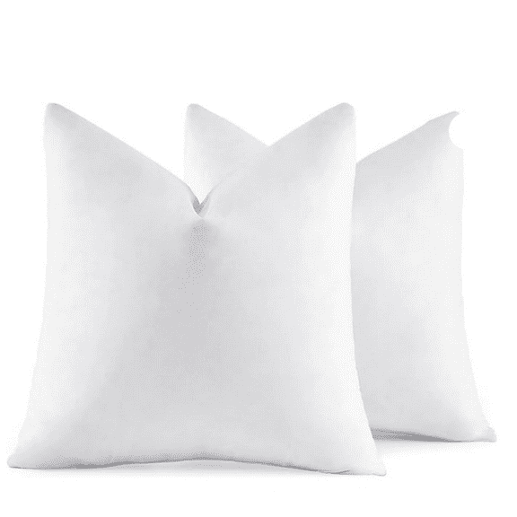 16x16 Pillow Inserts,Set of 2 Down Feather Throw Pillows for Couch Sofa Bed, Decorative Fluffy Throw Pillow Inserts Cotton Fabric,White