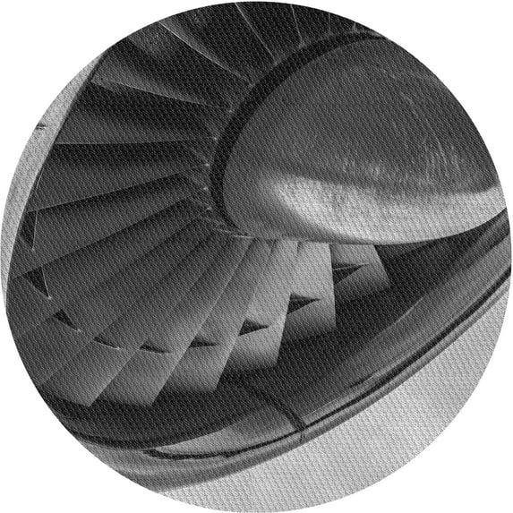 Ahgly Company Machine Washable Indoor Round Transitional Gunmetal Gray Area Rugs, 7' Round