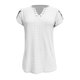 thumbnail image 5 of Blusas para las Mujeres Casual Verano Cuello en V Manga Corta con Botones Hueco Camiseta, Top de Moda para Diario Y Fiesta, 5 of 5