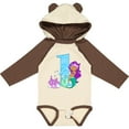 thumbnail image 3 of Inktastic First Birthday Mermaid Girls Long Sleeve Baby Bodysuit, 3 of 5