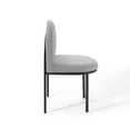 thumbnail image 4 of Modway Isla 18" Channel Tufted Fabric Dining Side Chair in Black/Light Gray, 4 of 9