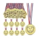 thumbnail image 1 of Medalla de oro plástica de 50 piezas para niños medallas de ganador de trofeo de 2,36 pulgadas para premios con cinta para el cuello Parti, 1 of 5