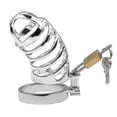 thumbnail image 4 of New Male Chastity Devices Stainless Steel Bird Cage Co-ck Lock With Tube-YHa, 4 of 5