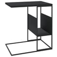 thumbnail image 4 of Mesa auxiliar VidaXL Elegante madera de ingeniería con diseño en C, color negro, 4 of 5