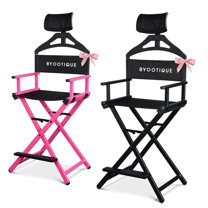 Byootique 28" Height Tall Director Chair Folding Artist Makeup Head Rest 2 Pack