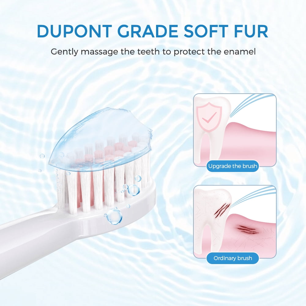 Electric Toothbrush for Adults and Kids,Rechargeable Power Toothbrush with 5 Brush Heads,6-Mode 7-in-1 Electric Toothbrush Set, Wireless Charging IPX7 Waterproof Tooth Brush,White