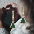 thumbnail image 5 of Top-kevin Christmas Tree Dangle Drop Small Hoop Earrings for Women Cute Star Green Dangling Xmas Holiday Earring Christmas Accessories Jewelry Gifts, 5 of 7