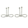 thumbnail image 2 of Rhinestone Bow Brooch, Tassel Design Beautiful Widely Used Rhinestones Brooches  For Daily Wear For Weddings For Parties, 2 of 8