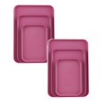 thumbnail image 1 of Oleegame 2PC Picnic Trays For Food Birch Multi Use Large Capacity Serving Tray Plastic Practical Food Grade Storage Tray For Home Anti Deformed Shockproof A, 1 of 8