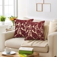thumbnail image 2 of Unique Bargains Throw Pillow Covers Set of 2, Floral Decor Cushion Cover Green 18" x 18", 2 of 6