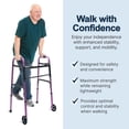 thumbnail image 2 of Walker Lumex ColorSelect enrollable y plegable con ruedas, color ciruela, 2 of 7