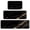 Black and Gold Marble Pattern, variant on Black and Gold Marble Pattern Kitchen Rugs Set Of 3, Non Slip Washable Kitchen Runner Rugs, Decorative Floor Mats for Sink Laundry and Home Use, 17"x30" 17"x47" 17"x59"
