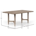 thumbnail image 4 of JERFIT Counter Height Dining Table for Kitchen, 42 Inch Breakfast Nook Table with Double Pedestal Base, Solid Wood Trestle Table in Sand Finish, 4 of 5