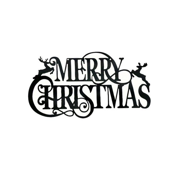 Bwiyojiz Home Decor Metal Merry Christmas Wall Decoration Holiday Hanging for Kitchen Living Room Office, Christmas Gifts, Multicolor