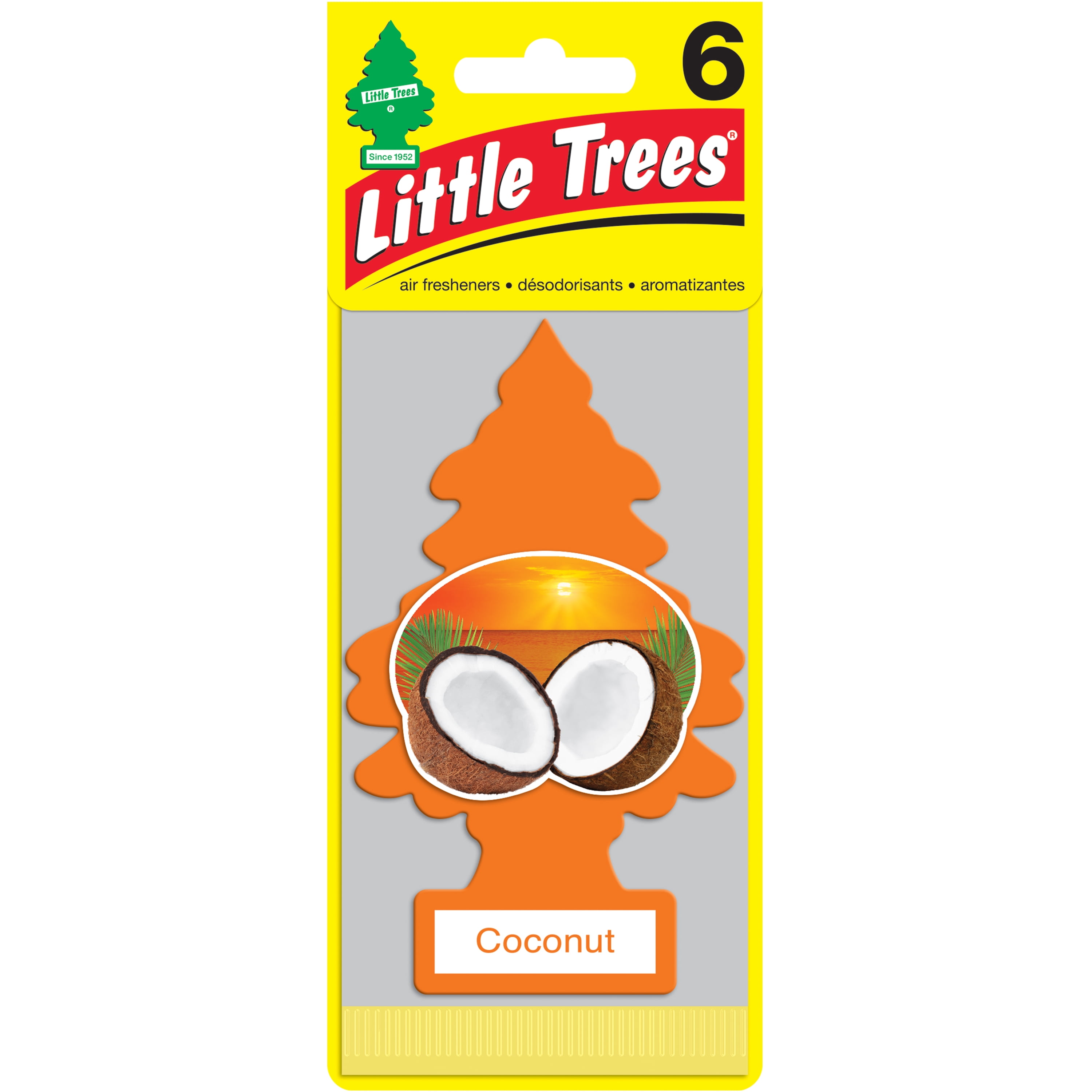 Little Trees Air Freshener Coconut Fragrance 6Pack