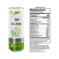 thumbnail image 5 of CELSIUS Sweetened with Stevia Sparkling Cucumber Lime Fitness Drink, Zero Sugar, 12oz. Slim Can, 12 Pack, 5 of 5