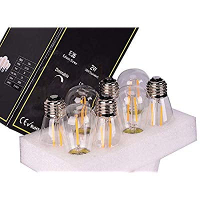 2W S14 LED Dimmable Bulb For Outdoor String Lights Bulbs Replacement Edison Vint 