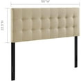 thumbnail image 3 of Modern Fabric Upholstered Full Panel Headboard in Beige, 3 of 7