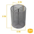 thumbnail image 2 of YBM Home Mesh Utensil Holder Caddy for Spoon Knife Fork Storage, Silver Cutlery Holder, 2 of 3