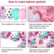 thumbnail image 4 of Kit de arco de guirnalda de globos YONGSHENG 139 piezas rosa rojo aguamarina azul blanco, 4 of 5