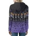 thumbnail image 2 of Renewold Happy Halloween Zip-Front Pocket Hoodies for Women Comfiest Skull Notes Long Sleeve Jacket Coat Trendy Gym Workout Clothing Sweatshirt Size L, 2 of 6