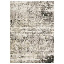 Oriental Weavers Nebulous Area Rug - 091L9 - 6'7" x 9'6" - in Gray/ Ivory - Modern Style, Stain Resistant, Family and Pet Friendly , Dining, Living Room Rug
