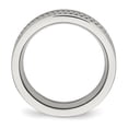 thumbnail image 4 of Auriga Fine Jewelry Stainless Steel Brushed and Polished Twisted 7 mm Band for Women Size 11, 4 of 6
