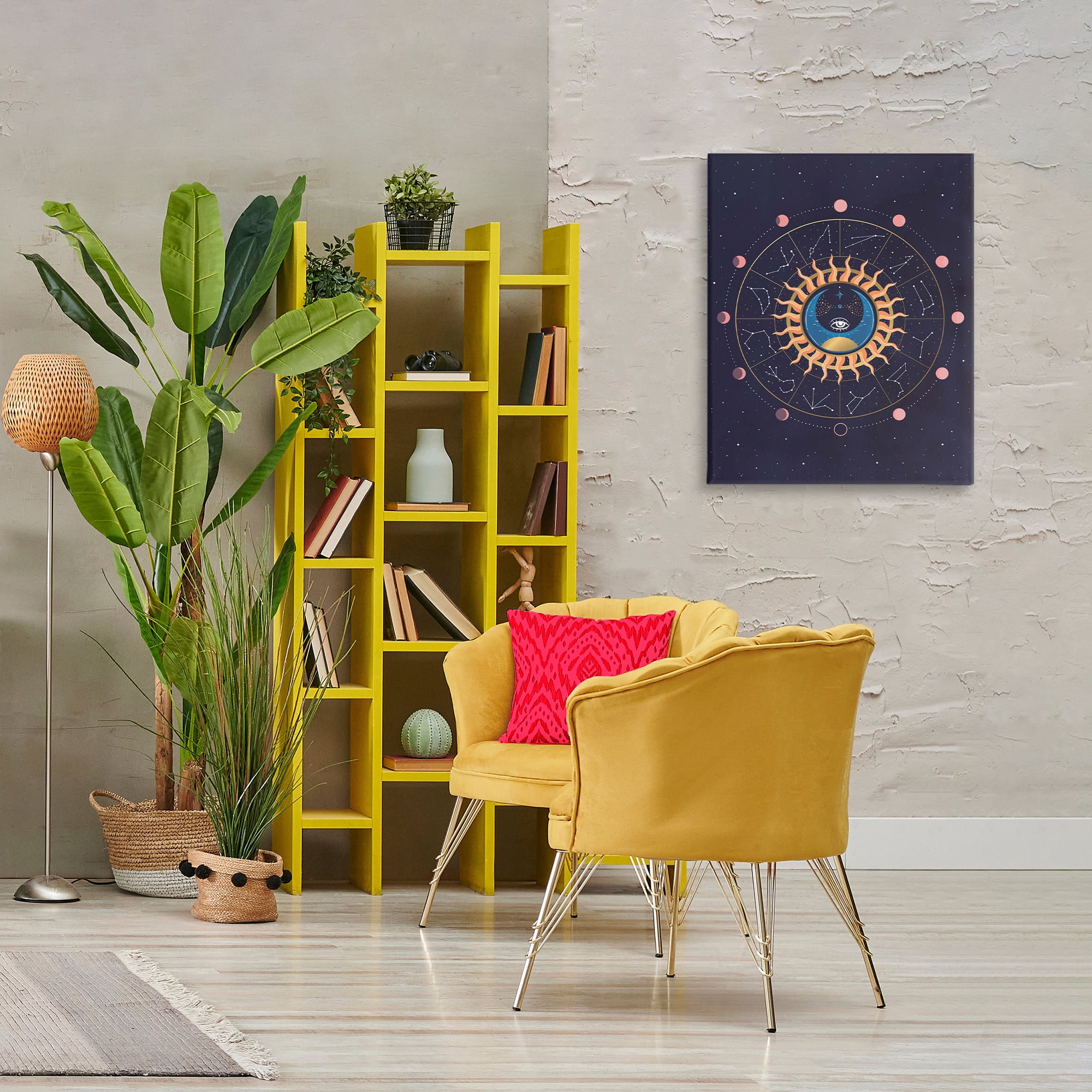Stupell Industries Astrology Zodiac Constellations Astrology & Stars Painting Wrapped Canvas Art Print Wall Art, 24 x 30