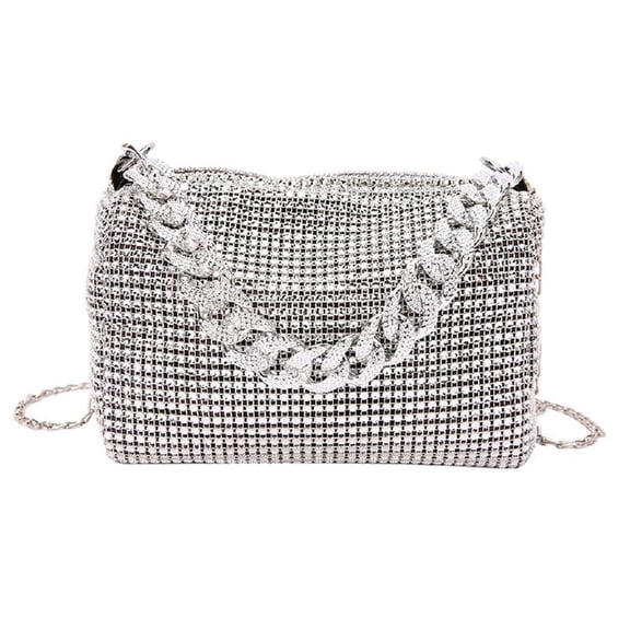 Elegant Rhinestones Evening Bag for Women Shoulder Bag Casual Handbag for Weddings Parties and Banquets