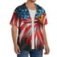 thumbnail image 2 of Fotbe Eagle Head With American Flag Camisa Estampada de Manga Corta para Hombre, Casual de Verano, Estilo Playero, Sin Arrugas-3X-Large, 2 of 5