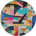 thumbnail image 2 of Addison Rugs Mayfield Premium Machine Washable Transitional Abstract Blue Round Rug, 8' x 8', 2 of 6
