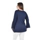 thumbnail image 3 of Blusa de manga acampanada con encaje Roman Fashion /Tallas Extras, 228 (Azul marino) azul marino 42, 3 of 5