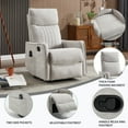 thumbnail image 3 of Gewnee 360° Swivel Rocking Recliner with Massage & Heat, Adjustable Reclining Angle, for Living Room & Office，Light Gray, 3 of 12