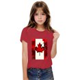 thumbnail image 6 of AUNVITO Kids Casual Short Sleeve Cotton T-shirt Stylish Cute Maple Leaf Print, 6 of 9