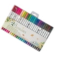 thumbnail image 3 of Colores Delineador Fino Dibujo Pintura Acuarela Arte Rotuladores Doble Punta Cepillo Pluma Útiles Escolares 24 Uds 36 Uds 100 Uds 100 Piezas Eigraketly EL013630-01, 3 of 4
