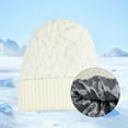 thumbnail image 2 of Hat for Women Hats for Men Knit Hat With Satin Winter Warm Ribbed Cabled for And Cold Weather Ear, 2 of 3