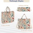 thumbnail image 6 of FORMRS Womens Corduroy Tote Bag Crossbody Shoulder Handbag with Pocket, Watercolor Leaves, 6 of 7