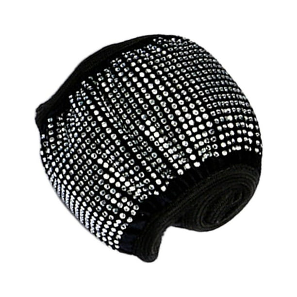 Funda elástica brillante para volante de vehículos. Reemplaza la decoración interior. Blanco