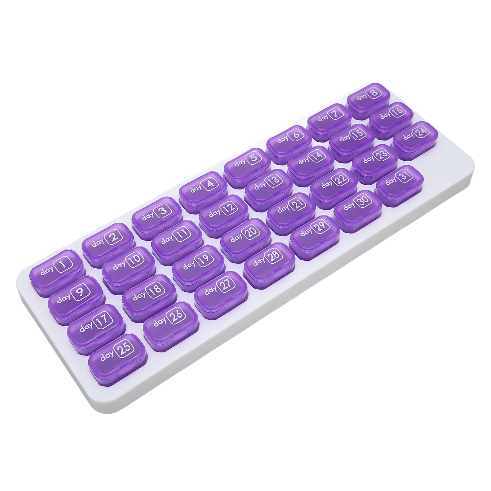 Monthly Pill Organizer, 31 Day Pill Case Hold Supplements Plastic  For Travel For Home