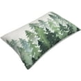 thumbnail image 6 of Sage Green Pillow Covers 12x20 Inch 2 Pcs Watercolor Christmas Tree Decor Throw Pillows Natural Forest Spring Summer Outdoor Farmhouse Decoration Pillowcase Linen Cushion Cover for Couch Sofa, 6 of 6