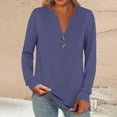 thumbnail image 2 of ZJXFGS Cute Blouses for Women Women'S Shirts Fall Shirts Tops for Women Trendy Cooling Shirts Y2K Tops for Women Ladies Blouses Concert Tops for Women Blue M, 2 of 7