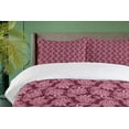 thumbnail image 4 of Ambesonne Flowers Duvet Cover Sets, Abstract RetroFlora Petals, 2-Queen, Dark Magenta Pale Pink, 4 of 7