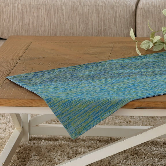 HomeMagic, Reversible Blue/Green Table Runner, 65% Polyester/35% Cotton, 54" x 16"