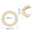 thumbnail image 2 of Unique Bargains 40mm Wooden Rings for Crafts, 15 Pack Natural Wood Rings Unfinished Wood Loop Circle, 2 of 8