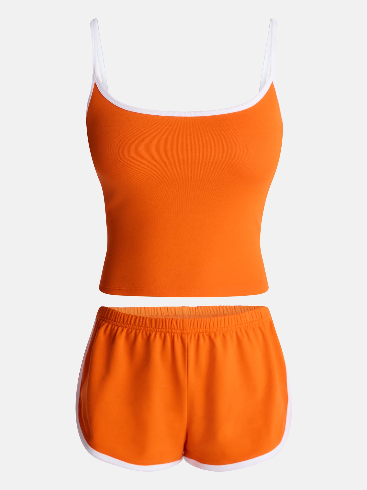 No Boundaries Sports Tank Top and Shorts Sleep Set, 2-Piece, Women's XS-XXL
