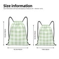 thumbnail image 2 of Sikiie Pistachio Green Checkboard Drawstring Backpack Drawstring Bags, Draw String Back Bag for Sports, Gym, Travel, Swimming, Beach-Medium, 2 of 6